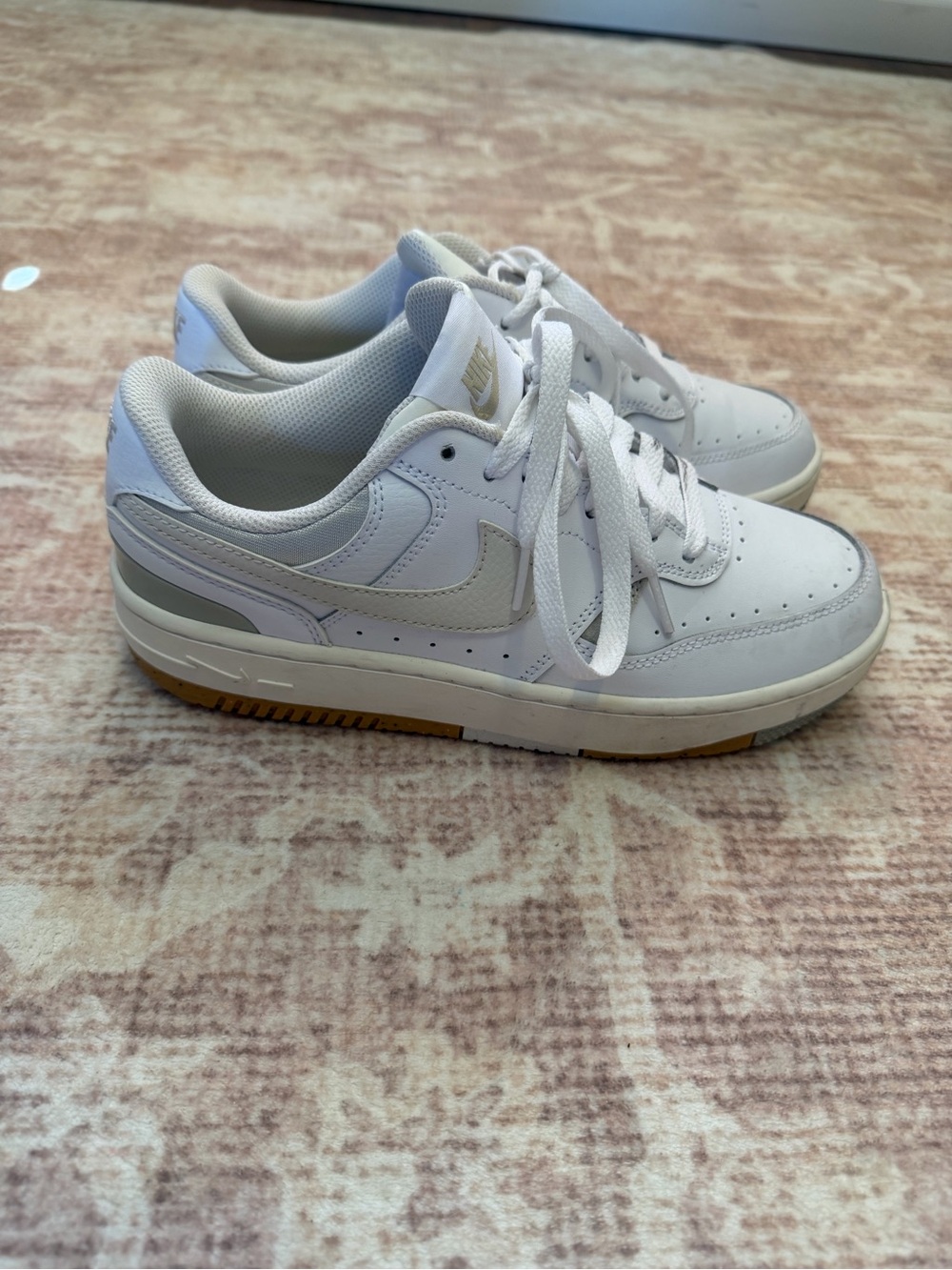 Nike Women’s White and Gum Low-Top Sneakers